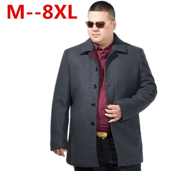 10xl 8xl men winter jacket wool british style men longer section woolen coats jackets outerwear warm single breasted woolen, Black
10xl 8xl men winter jacket wool british style men longer section woolen coats jackets outerwear warm single breasted woolen, Black