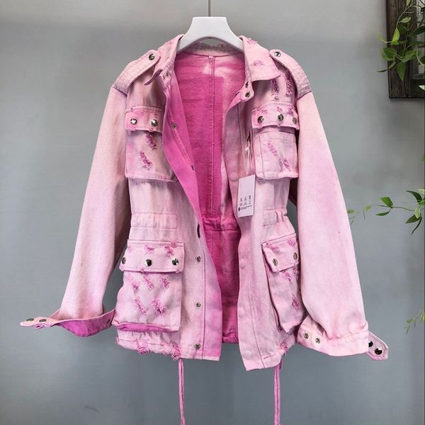 женская куртка 2019 осень новая корейская версия sweet pink hole мода с длинным рукавом свободные женские джинсовые пальто, Tan;black
женская куртка 2019 осень новая корейская версия sweet pink hole мода с длинным рукавом свободные женские джинсовые пальто, Tan;black