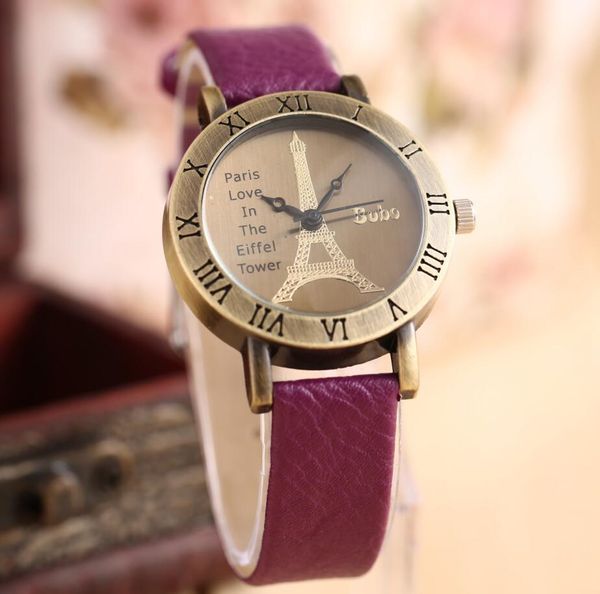 vintage eiffel tower watch lady women's quartz hours watches fashion bracelet leather roman numeral women wristwatches luxury birthday, Slivery;brown
vintage eiffel tower watch lady women's quartz hours watches fashion bracelet leather roman numeral women wristwatches luxury birthday, Slivery;brown