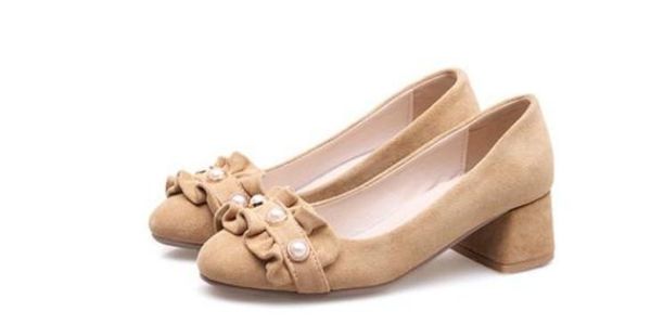 2019 women's shoes in spring and autumn with new style middle heel coarse heel round head bowknot suede@1013, Black
2019 women's shoes in spring and autumn with new style middle heel coarse heel round head bowknot suede@1013, Black
