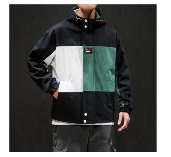 men contrast color jacket designer hip hop casual jacket autumn long sleeve lapel neck loose men clothes, Black;brown
men contrast color jacket designer hip hop casual jacket autumn long sleeve lapel neck loose men clothes, Black;brown