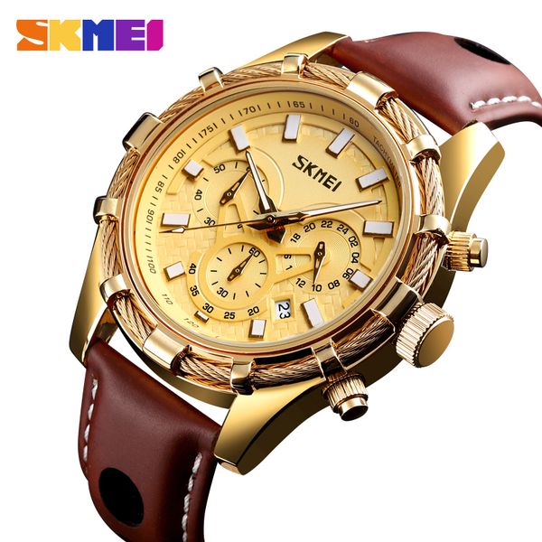 skmei mens watches quartz casual waterproof sports watch men wrist watch male clock relogio masculino, Slivery;brown
skmei mens watches quartz casual waterproof sports watch men wrist watch male clock relogio masculino, Slivery;brown
