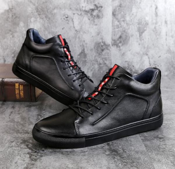 2020 new fashion street cool men genuine leather casual shoes high man trend leather shoes flats, Black
2020 new fashion street cool men genuine leather casual shoes high man trend leather shoes flats, Black