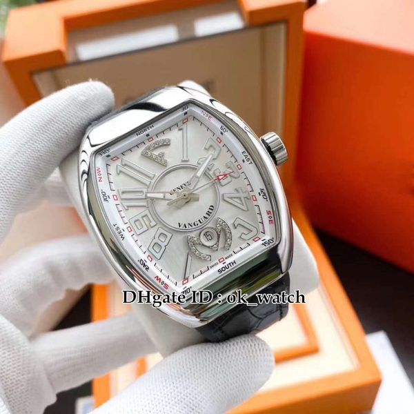 silver case men's collection vanguard white dial v 45 sc dt automatic mens watch leather rubber strap gents sport watches 7 colors, Slivery;brown
silver case men's collection vanguard white dial v 45 sc dt automatic mens watch leather rubber strap gents sport watches 7 colors, Slivery;brown