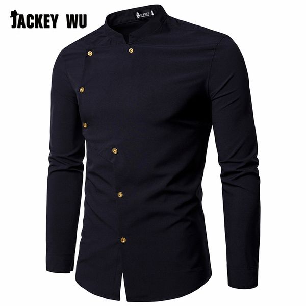 jackeywu casual shirts men 2019 fashion korean personality breasted long sleeved shirt slim breathable men's clothing black, White;black
jackeywu casual shirts men 2019 fashion korean personality breasted long sleeved shirt slim breathable men's clothing black, White;black