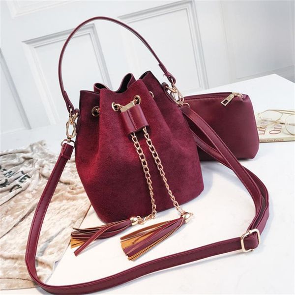 1 set fashion women cute suede bucket bag crossbody handbags organizer small tassel pu leather shoulder bags with purse 20#42
1 set fashion women cute suede bucket bag crossbody handbags organizer small tassel pu leather shoulder bags with purse 20#42