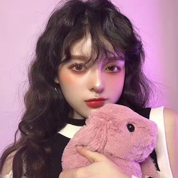 wig small volume corn net red wool roll hair pink rice white orange second yuan wig female, Black
wig small volume corn net red wool roll hair pink rice white orange second yuan wig female, Black