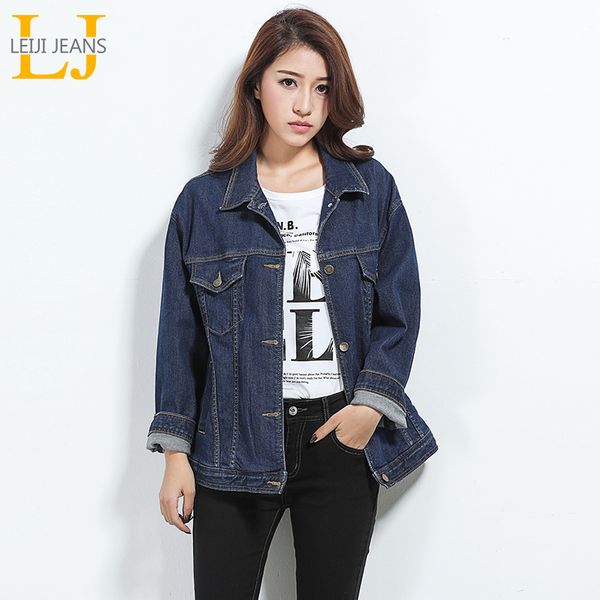leijijeans 2019 spring plus size solid vintage blue turn down collar full sleeves standard outwear loose women denim jacket 5630, Black;brown
leijijeans 2019 spring plus size solid vintage blue turn down collar full sleeves standard outwear loose women denim jacket 5630, Black;brown