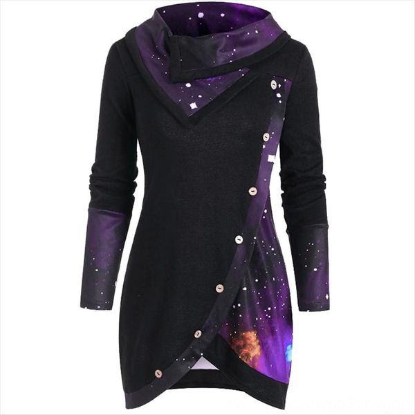 women's digital printing contrast color lapel long sleeve decorative buckle women's cotton long sleeve tanned, White
women's digital printing contrast color lapel long sleeve decorative buckle women's cotton long sleeve tanned, White