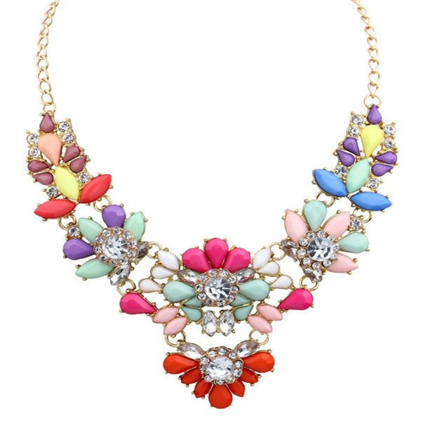 new fashion statement rhinestone flower bubble choker collar chain bib necklace pendant ll0625, Golden;silver
new fashion statement rhinestone flower bubble choker collar chain bib necklace pendant ll0625, Golden;silver
