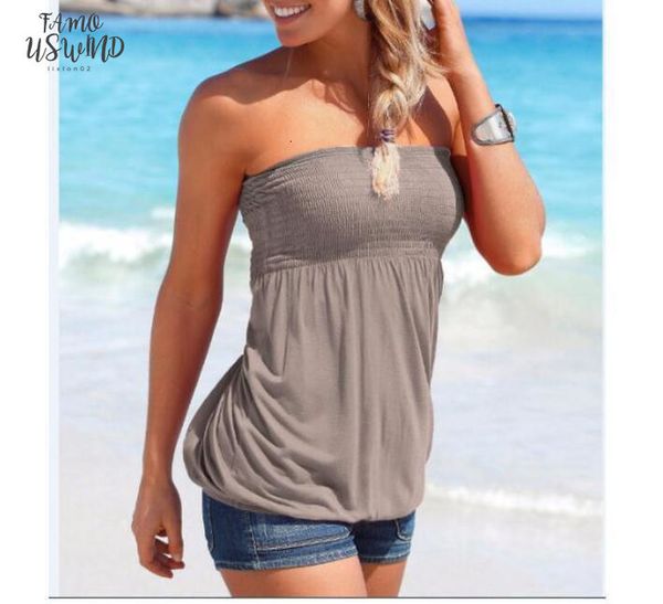 women tube 2020 summer fashion strapless women t shirt slim hooded wasit skinny beach tanks ruffles camis, White
women tube 2020 summer fashion strapless women t shirt slim hooded wasit skinny beach tanks ruffles camis, White