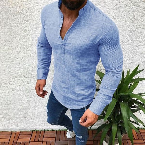 2020 men summer new fashion casual basic slim shirts men linen long sleeve v neck button up shirts male casual fit blouse #40, White;black
2020 men summer new fashion casual basic slim shirts men linen long sleeve v neck button up shirts male casual fit blouse #40, White;black