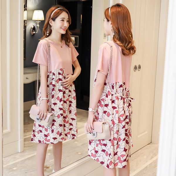 9052# maternity clothes summer floral dress cotton short sleeve loose stylish dress for pregnant women mom, White
9052# maternity clothes summer floral dress cotton short sleeve loose stylish dress for pregnant women mom, White