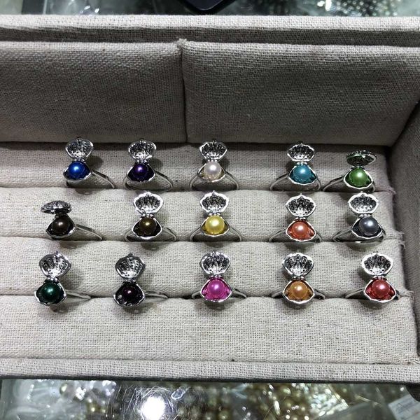 fashion akoya oyster shell pealrs rings new adjustable women's wedding party rings mix colors real 6mm freshwater pearls rings whoesale, Silver
fashion akoya oyster shell pealrs rings new adjustable women's wedding party rings mix colors real 6mm freshwater pearls rings whoesale, Silver