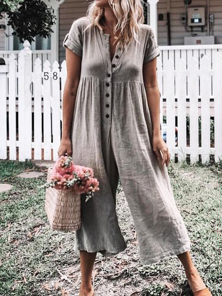 short sleeve one piece v neck jumpsuit women romper loose wide leg playsuits solid summer elegant oversized women clothing, Black;white
short sleeve one piece v neck jumpsuit women romper loose wide leg playsuits solid summer elegant oversized women clothing, Black;white