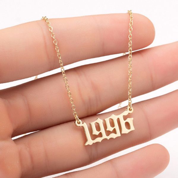 gold silver number years pendant necklace custom birth year necklaces for women birthday gifts special date 1980 chokers jewelry
gold silver number years pendant necklace custom birth year necklaces for women birthday gifts special date 1980 chokers jewelry
