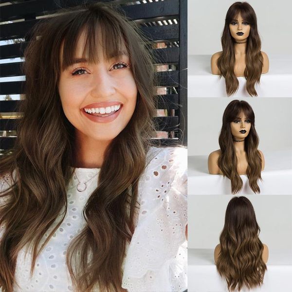 easihair long dark brown synthetic wigs with bangs long wavy wigs for women trendy daily heat resistant hairstyles women, Black
easihair long dark brown synthetic wigs with bangs long wavy wigs for women trendy daily heat resistant hairstyles women, Black
