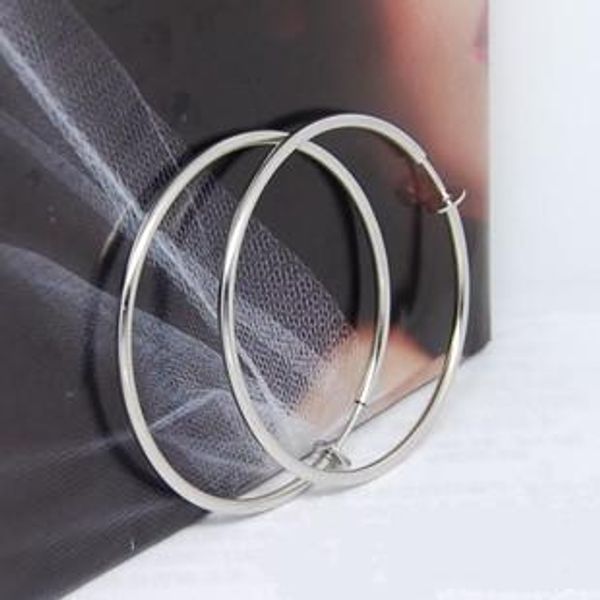 trendy clip on earrings no pierced ears clips earrings without pierced ear clip 50mm for women lady, Silver
trendy clip on earrings no pierced ears clips earrings without pierced ear clip 50mm for women lady, Silver