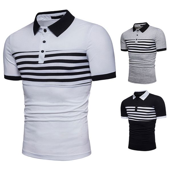 new men's casual t-shirt with omega stripe stitching and short sleeve and round neck, White;black
new men's casual t-shirt with omega stripe stitching and short sleeve and round neck, White;black