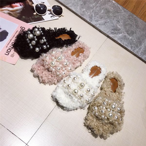 string bead curly fur slippers solid plush winter women shoes sweet girl fashion flats slides femme brand designer flip flops 39, Black
string bead curly fur slippers solid plush winter women shoes sweet girl fashion flats slides femme brand designer flip flops 39, Black
