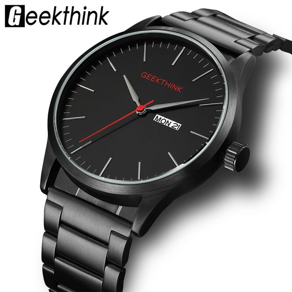 geekthink mens watches black steel casual quartz watch men fashion business fashion clock male gift wristwatch, Slivery;brown
geekthink mens watches black steel casual quartz watch men fashion business fashion clock male gift wristwatch, Slivery;brown