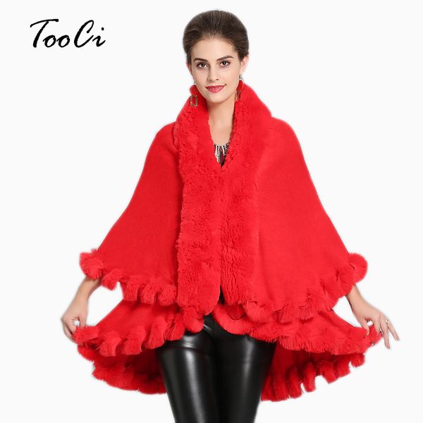 elegant fake fox fur coat women red warm soft jacket cardigan thick overcoat short outerwear poncho and capes, Black
elegant fake fox fur coat women red warm soft jacket cardigan thick overcoat short outerwear poncho and capes, Black