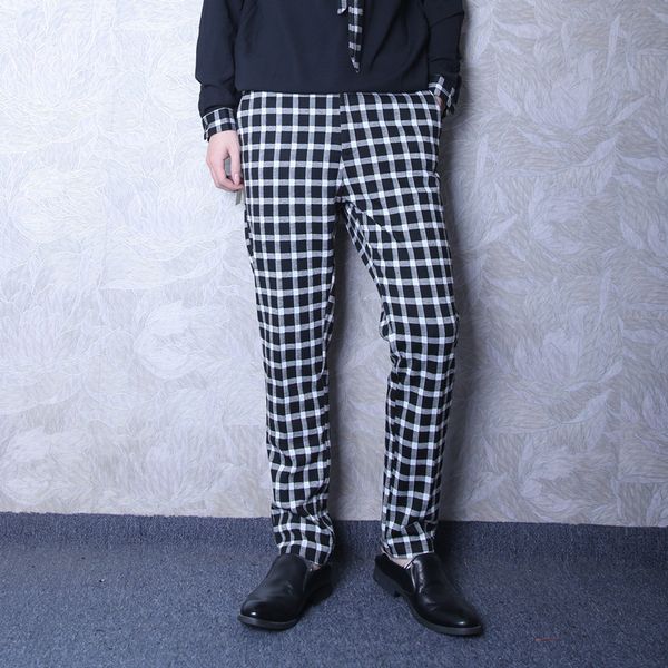 2019 мужская одежда bigbang hair stylist fashion personality black-and-white checker style повседневные брюки костюмы
2019 мужская одежда bigbang hair stylist fashion personality black-and-white checker style повседневные брюки костюмы