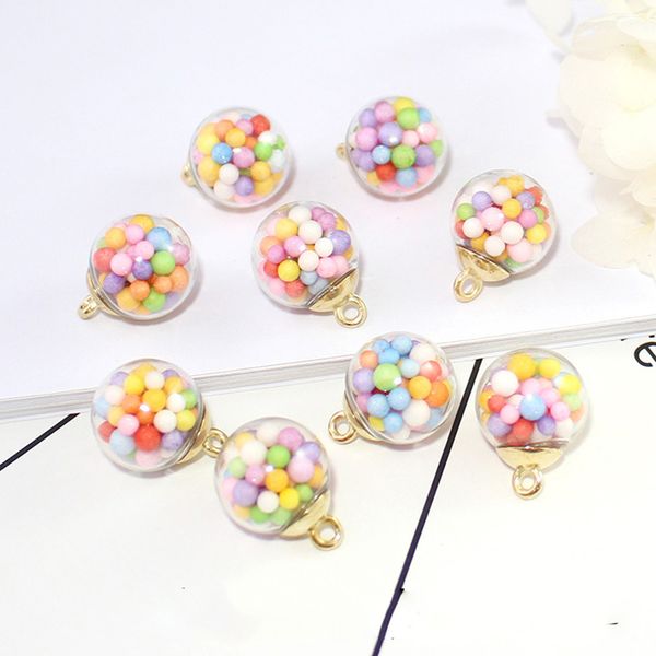 10pcs 16mm colorful candy bubble transparent glass ball charms acrylic pendant finding fit earring hair jewelry accessoriesyz397, Bronze;silver
10pcs 16mm colorful candy bubble transparent glass ball charms acrylic pendant finding fit earring hair jewelry accessoriesyz397, Bronze;silver