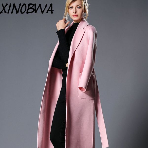 new winter women fashion turn down collar split slashes 90%wool blends long red coats female street personality cashmere outwear, Black
new winter women fashion turn down collar split slashes 90%wool blends long red coats female street personality cashmere outwear, Black