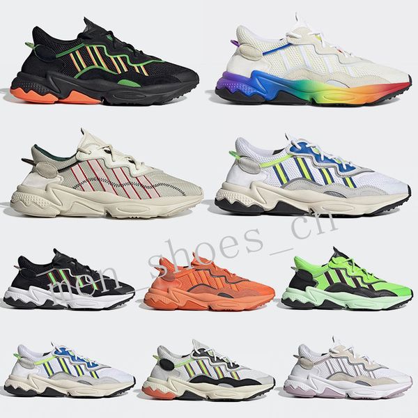 

2020 Reflective Xeno Ozweego For Men Women Casual Shoes Neon Green Solar Yellow Halloween Tones Core Black Trainer 3M Sports Sneakers two