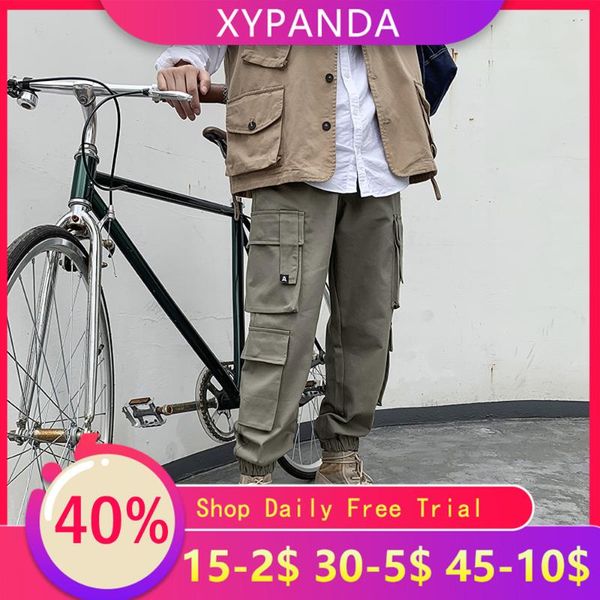 xypanda cargo cargo pants men's tide brand beam feet nine points casual pants trend men's loose, Black 
xypanda cargo cargo pants men's tide brand beam feet nine points casual pants trend men's loose, Black