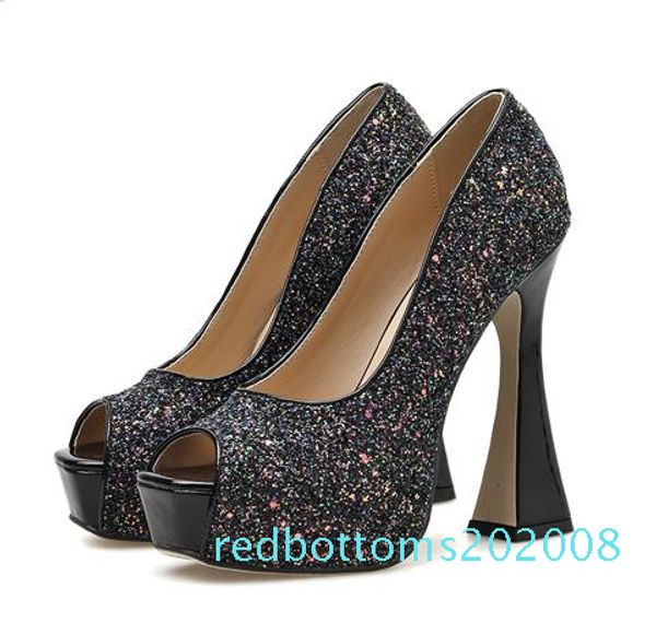 sparkly sequined gold peep toe spool heel silver wedding shoes luxury women designer shoes bridal shoes size 35 to 41 r08, Black
sparkly sequined gold peep toe spool heel silver wedding shoes luxury women designer shoes bridal shoes size 35 to 41 r08, Black