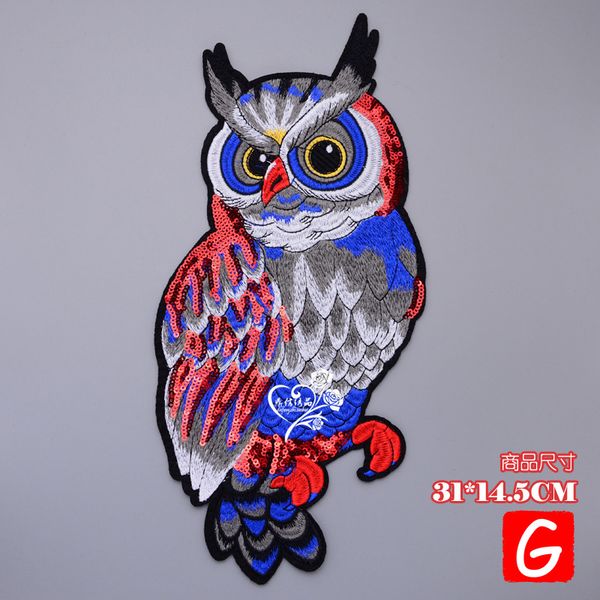 gugutree embroidery big owl patch animal patches badges applique patches for clothing dx-55, Black
gugutree embroidery big owl patch animal patches badges applique patches for clothing dx-55, Black