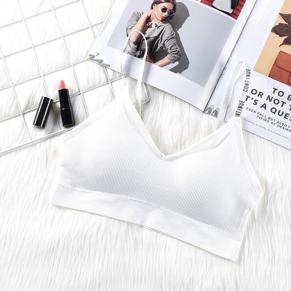 women bras solid color wireless letter shoulder strap gather tube underwear stretch thread sports padded bras 2020, Red;black
women bras solid color wireless letter shoulder strap gather tube underwear stretch thread sports padded bras 2020, Red;black