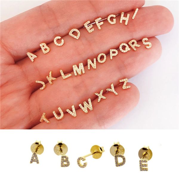 letter style jewelry 1 pair 925 sterling silver earrings for women zircon a~z 26 english letters stud earring a30, Golden;silver
letter style jewelry 1 pair 925 sterling silver earrings for women zircon a~z 26 english letters stud earring a30, Golden;silver