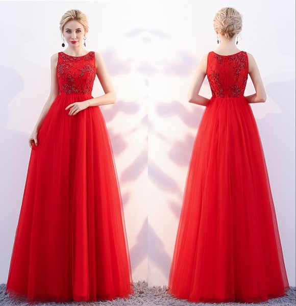 new red elegant formal a-line evening dresses dignified atmosphere round lace bud beads a party qi prom eance dresses dh101, Black;red
new red elegant formal a-line evening dresses dignified atmosphere round lace bud beads a party qi prom eance dresses dh101, Black;red