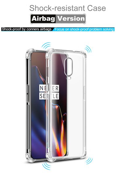 Дело Подушка безопасности для Oneplus7 Pro 6T 5Т Drop анти сопротивления удар Shock Soft TPU сили