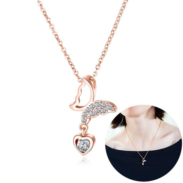 розовое золото женщины бабочка любовь форма сердца кулон ожерелье 18k позолоченные медные цепи ожерелья медь платина ювелирные изделия, Silver
розовое золото женщины бабочка любовь форма сердца кулон ожерелье 18k позолоченные медные цепи ожерелья медь платина ювелирные изделия, Silver