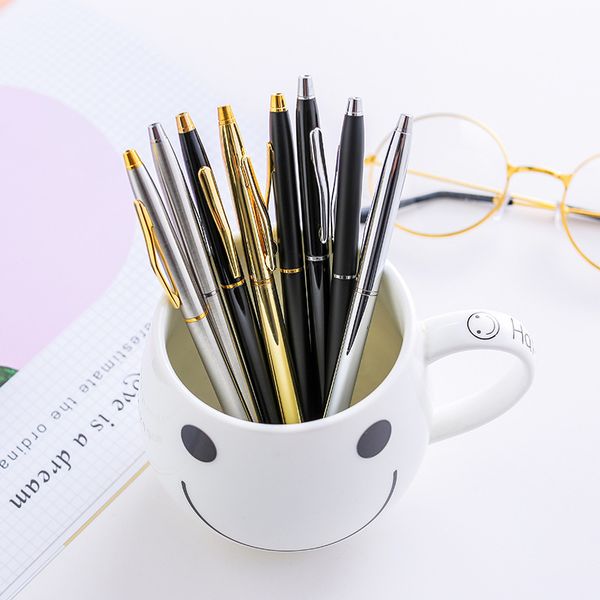 100pcs new ball pen stainless steel rod rotating metal ballpoint pen stationery ballpen 1.0mm black ink office & school supplies, Blue;orange
100pcs new ball pen stainless steel rod rotating metal ballpoint pen stationery ballpen 1.0mm black ink office & school supplies, Blue;orange