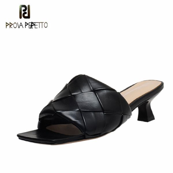 prova perfetto slippers women square toe weave slippers summer new style mid heel shoes outdoor party women shoes sexy, Black
prova perfetto slippers women square toe weave slippers summer new style mid heel shoes outdoor party women shoes sexy, Black