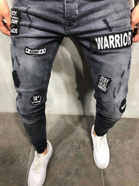 skinny jeans for men spring black hole ripped new distressed stretch biker jeans men casual zipper hip hop, Blue
skinny jeans for men spring black hole ripped new distressed stretch biker jeans men casual zipper hip hop, Blue