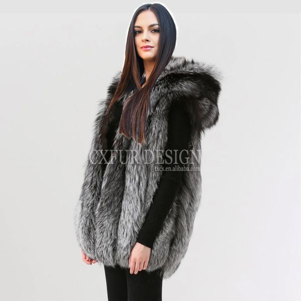 cx-g-b-142 new arrival women winter real fur vest fur hood gilet sliver waistcoat, Black;white
cx-g-b-142 new arrival women winter real fur vest fur hood gilet sliver waistcoat, Black;white
