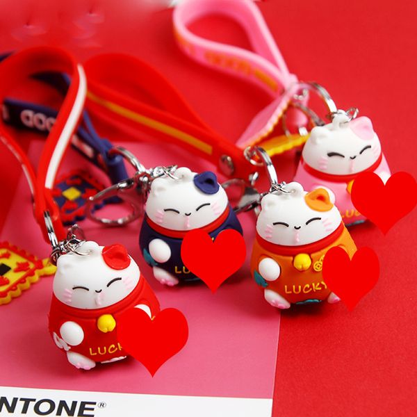 2020 cute maneki neko lucky cat fortune resin keychain key chain waistband for women bag car pendent charms d537, Silver
2020 cute maneki neko lucky cat fortune resin keychain key chain waistband for women bag car pendent charms d537, Silver