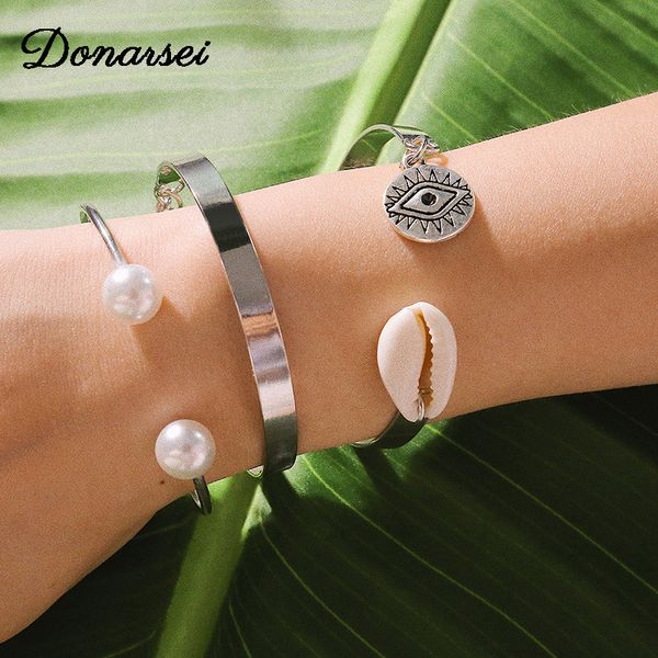 donarsei fashion 3pcs/set evil eyes shell bracelets for women boho simple pearl smooth cuff bangle party, Black
donarsei fashion 3pcs/set evil eyes shell bracelets for women boho simple pearl smooth cuff bangle party, Black