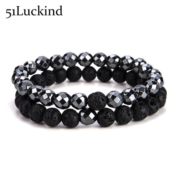 2 pcs/set hematite lava stone couple distance bracelet charms antique beads braclet for men friend bff couple jewelry gift, Black
2 pcs/set hematite lava stone couple distance bracelet charms antique beads braclet for men friend bff couple jewelry gift, Black