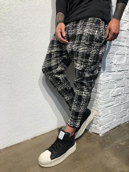 fall autumn men new trousers plaids designer long pencil pants casual sports pant, Black
fall autumn men new trousers plaids designer long pencil pants casual sports pant, Black