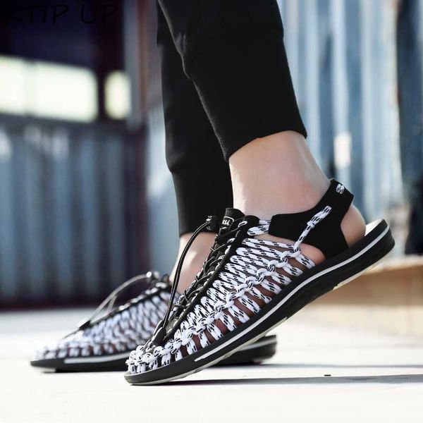 summer men sandals for men outdoor casual shoes lightweight breathable handmade weave beach shoes flat sandals, Black
summer men sandals for men outdoor casual shoes lightweight breathable handmade weave beach shoes flat sandals, Black