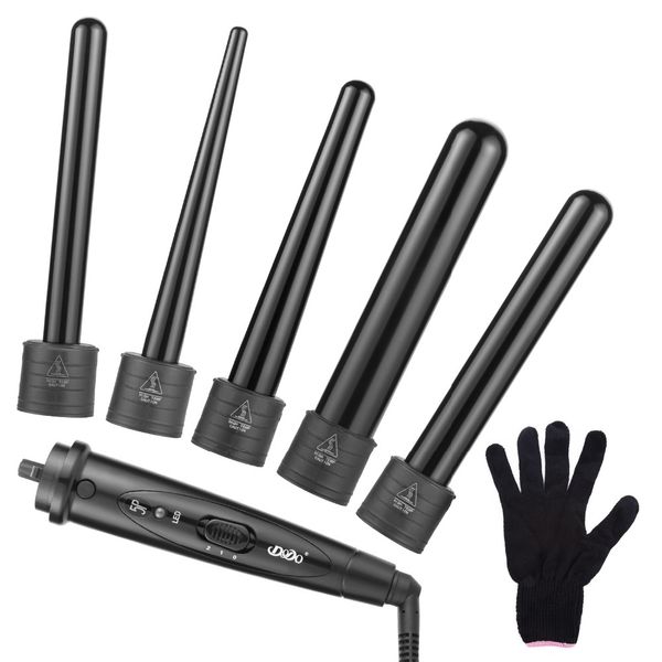 chj 5 in 1 ceramic hair curling iron set waver wand electric hair curler interchangeable barrel tourmaline curling iron machine
chj 5 in 1 ceramic hair curling iron set waver wand electric hair curler interchangeable barrel tourmaline curling iron machine