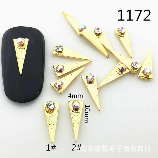 10pcs/lot japan punk scrub long rriangle with rhinestone metal alloy nail art decorations stickers/charms/ tools for manicure, Silver;gold
10pcs/lot japan punk scrub long rriangle with rhinestone metal alloy nail art decorations stickers/charms/ tools for manicure, Silver;gold