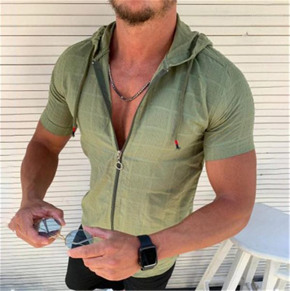 hoodies tshirt short sleeve zipper fashion solid color mens tees casual males clothing summer mens designer, White;black
hoodies tshirt short sleeve zipper fashion solid color mens tees casual males clothing summer mens designer, White;black